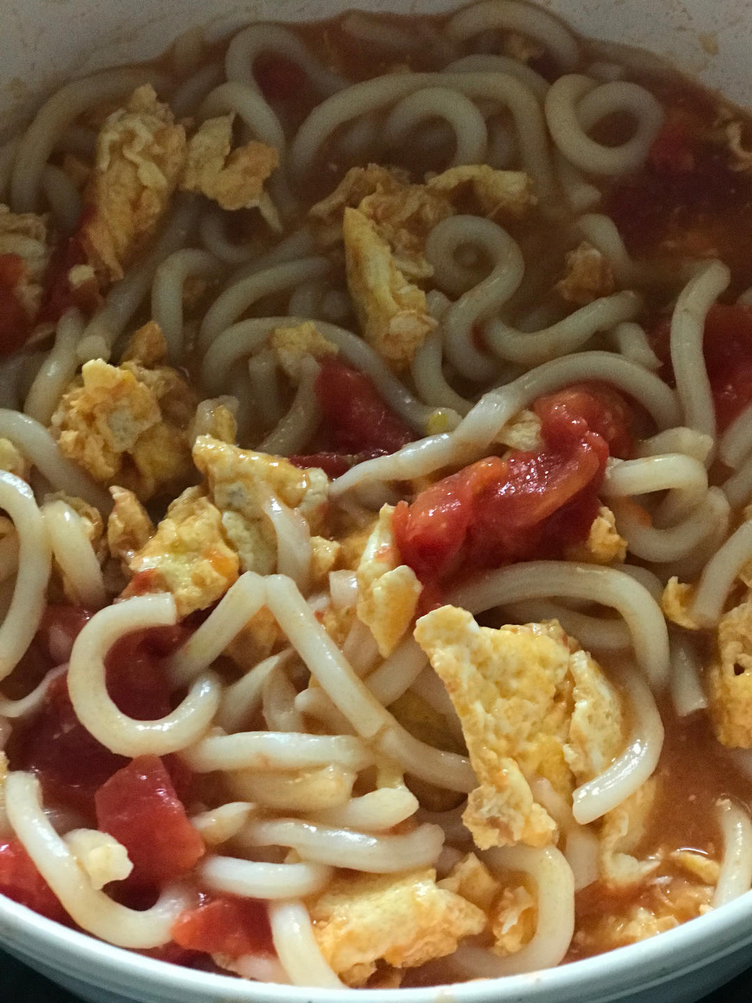 番茄鸡蛋乌冬面