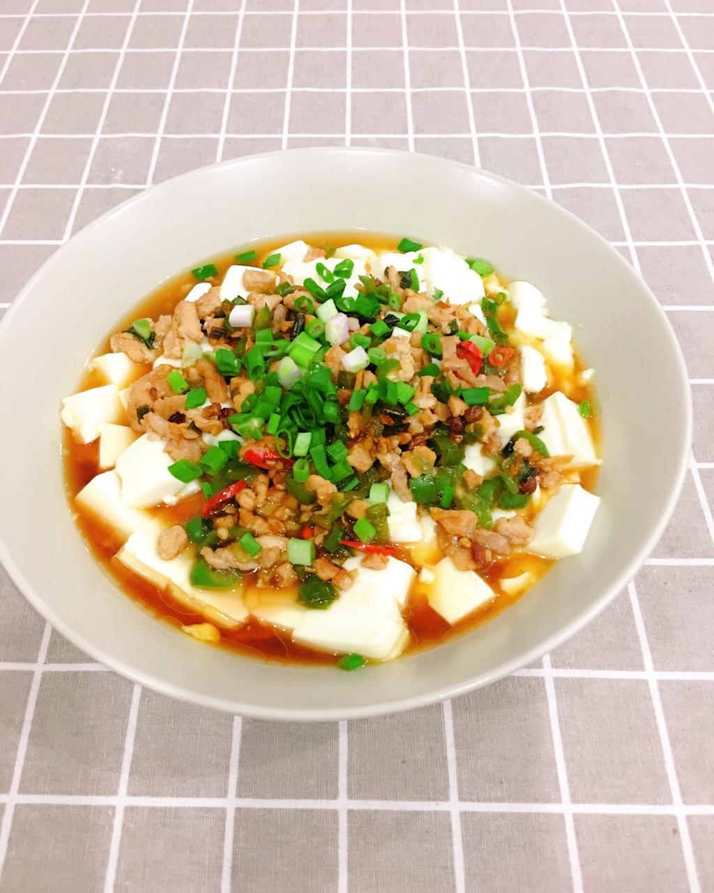 六丁丁做的肉末蒸豆腐