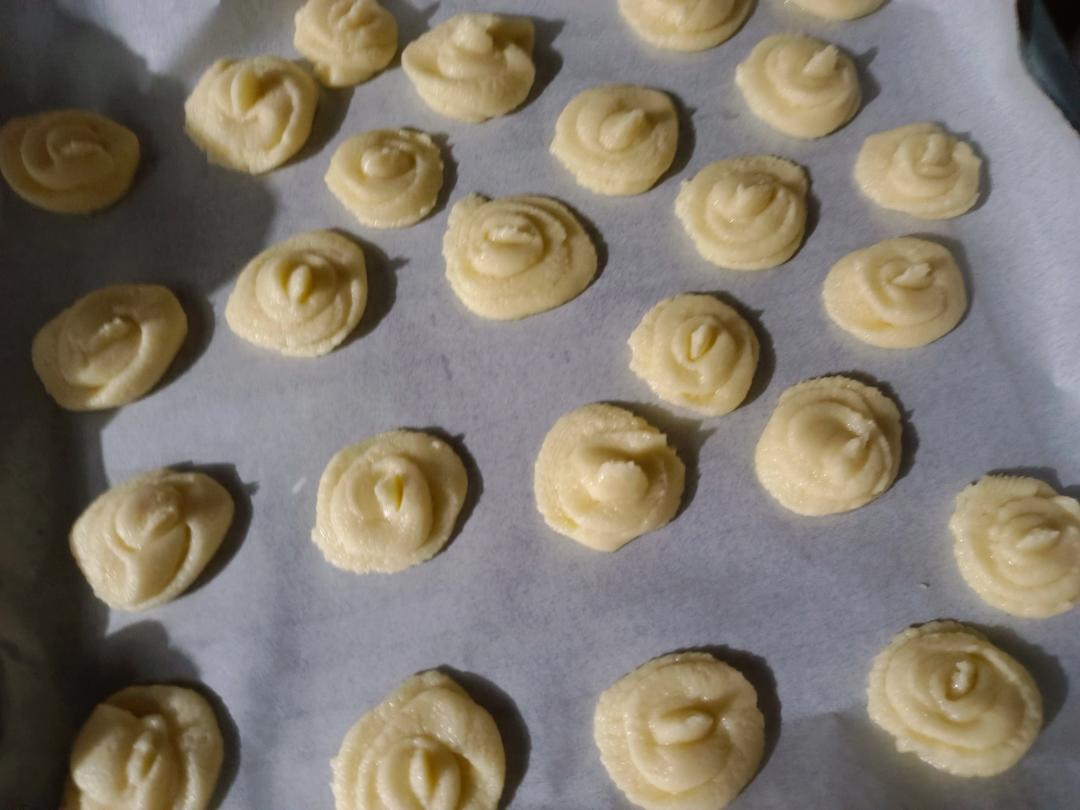 曲奇饼干，完美配方超好挤，酥到不敢碰，一个月还能酥掉渣