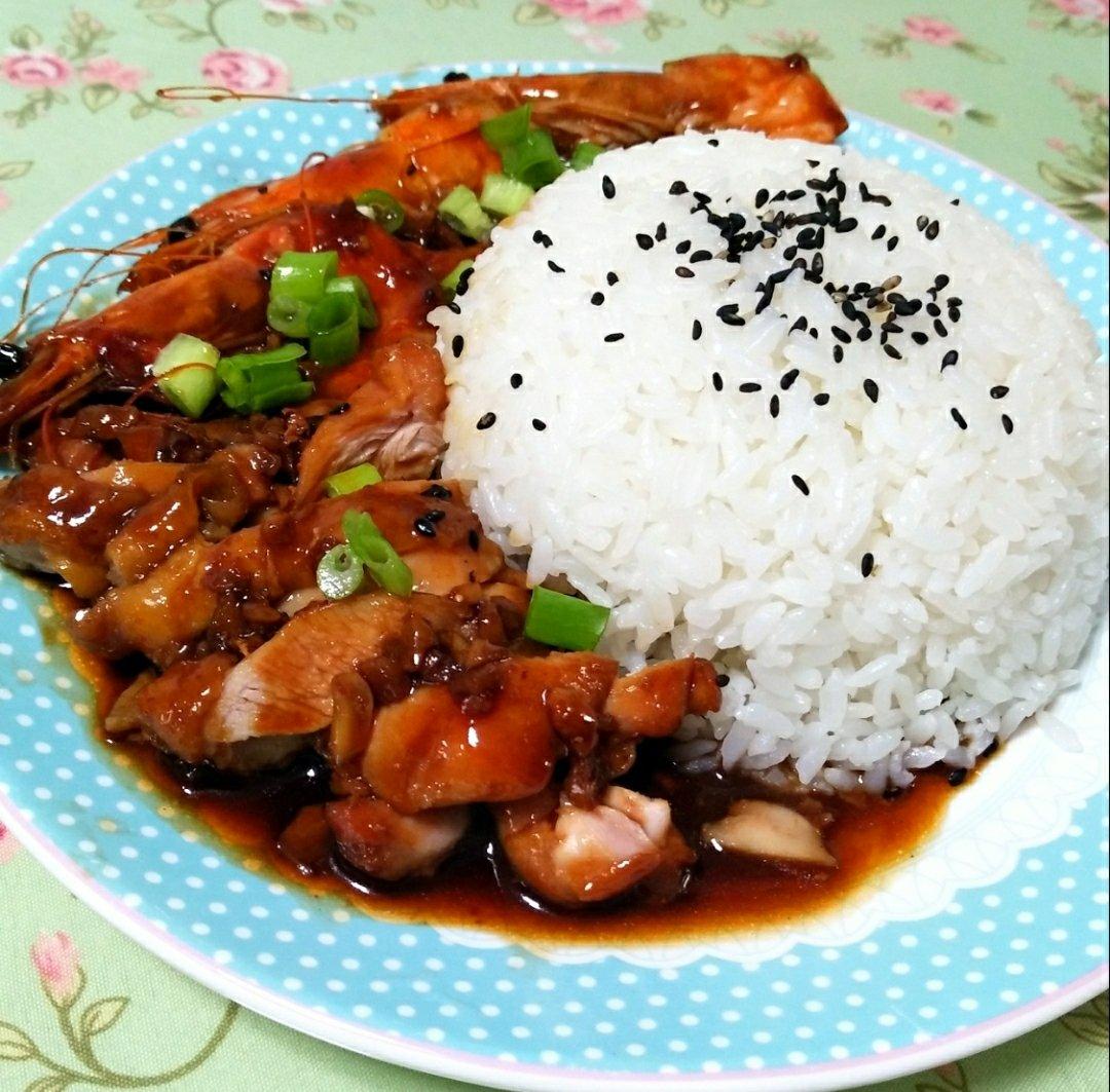 照烧蒜香版鸡腿饭的做法