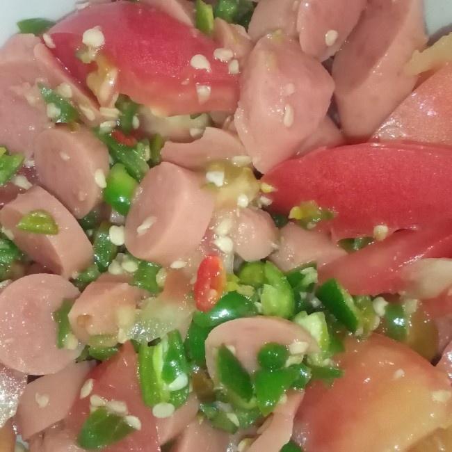 火腿凉拌番茄