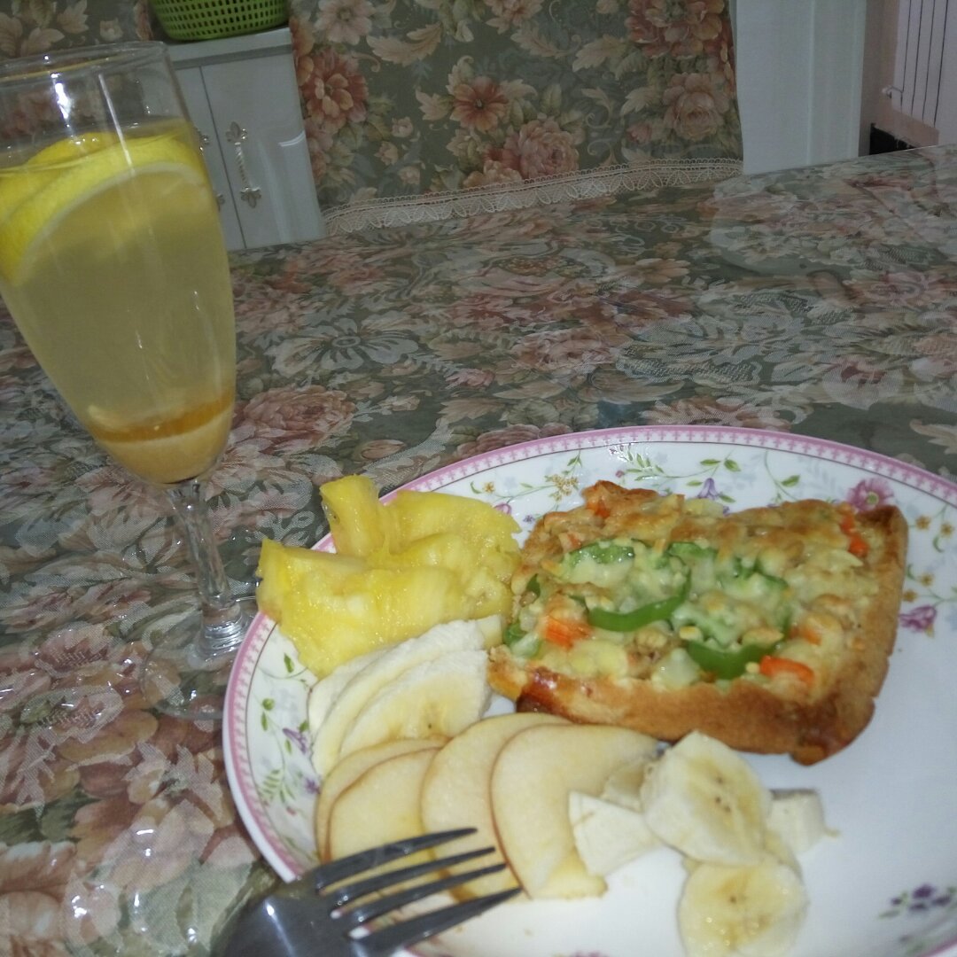 吐司培根小批萨