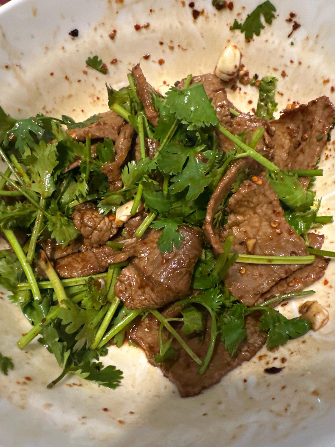 好吃到让人颤抖的香菜拌牛肉