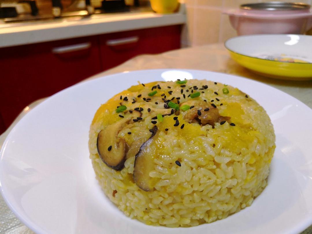 南瓜鸡肉饭
