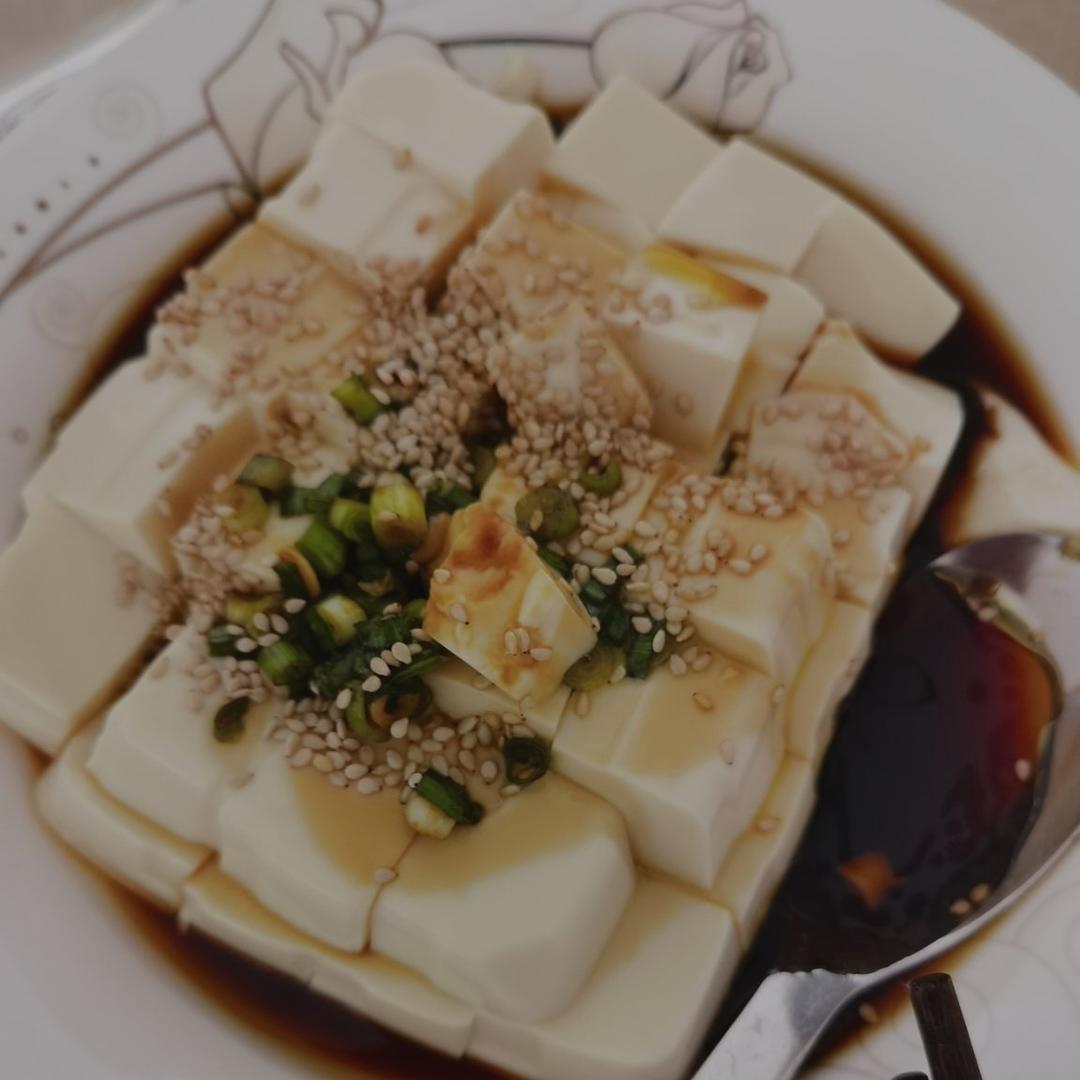 日式小葱拌冷豆腐