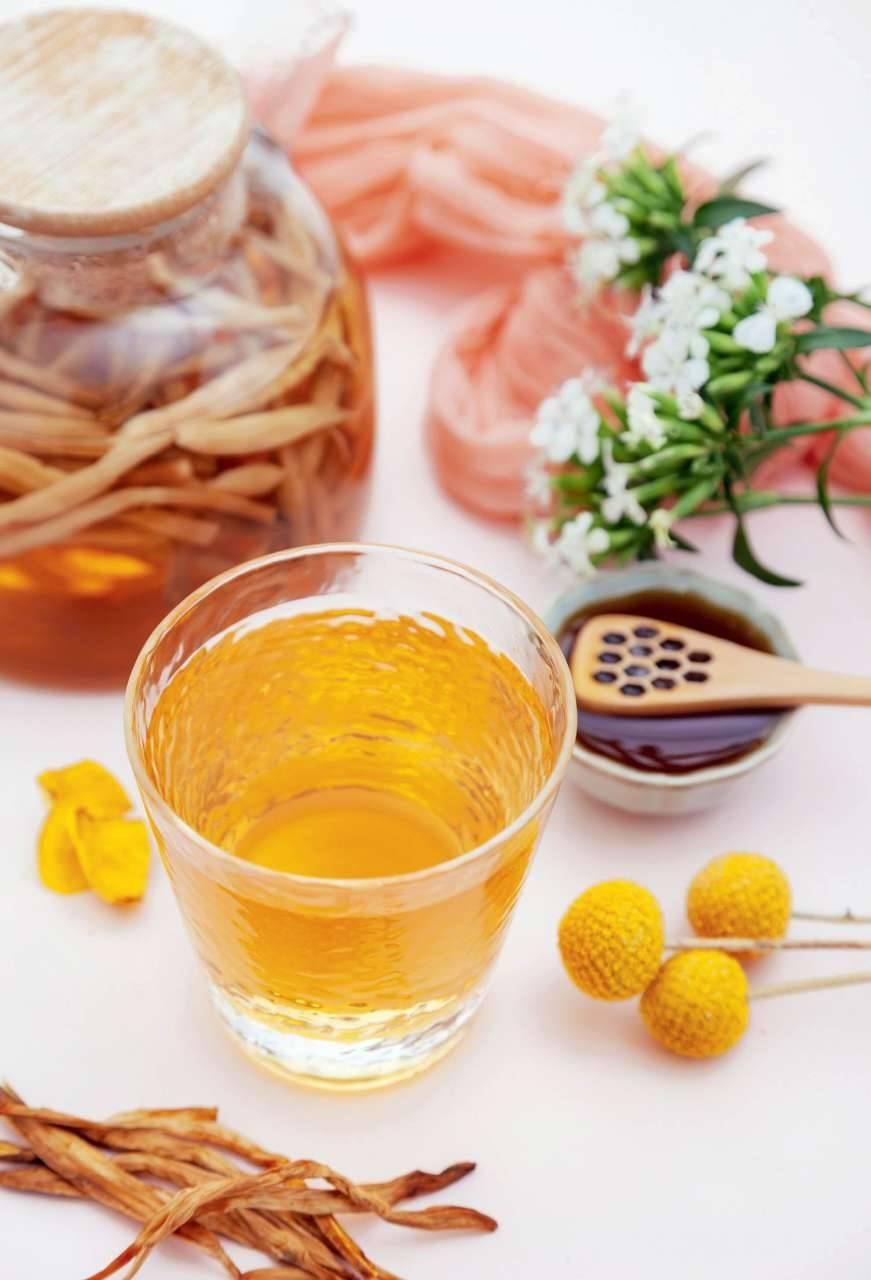 【给母亲的茶饮:萱草忘忧茶(黄花蜂蜜茶)的做法步骤图】下厨房用户_t6