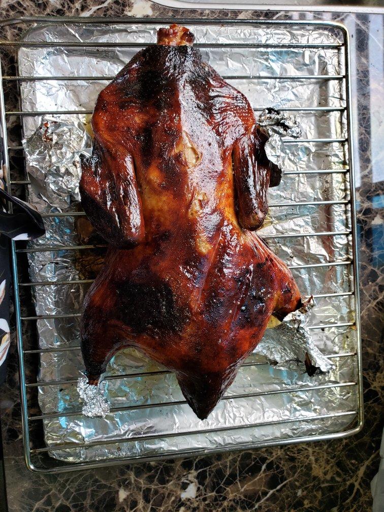 家庭版脆皮北京烤鸭（含荷叶饼和甜面酱做法）