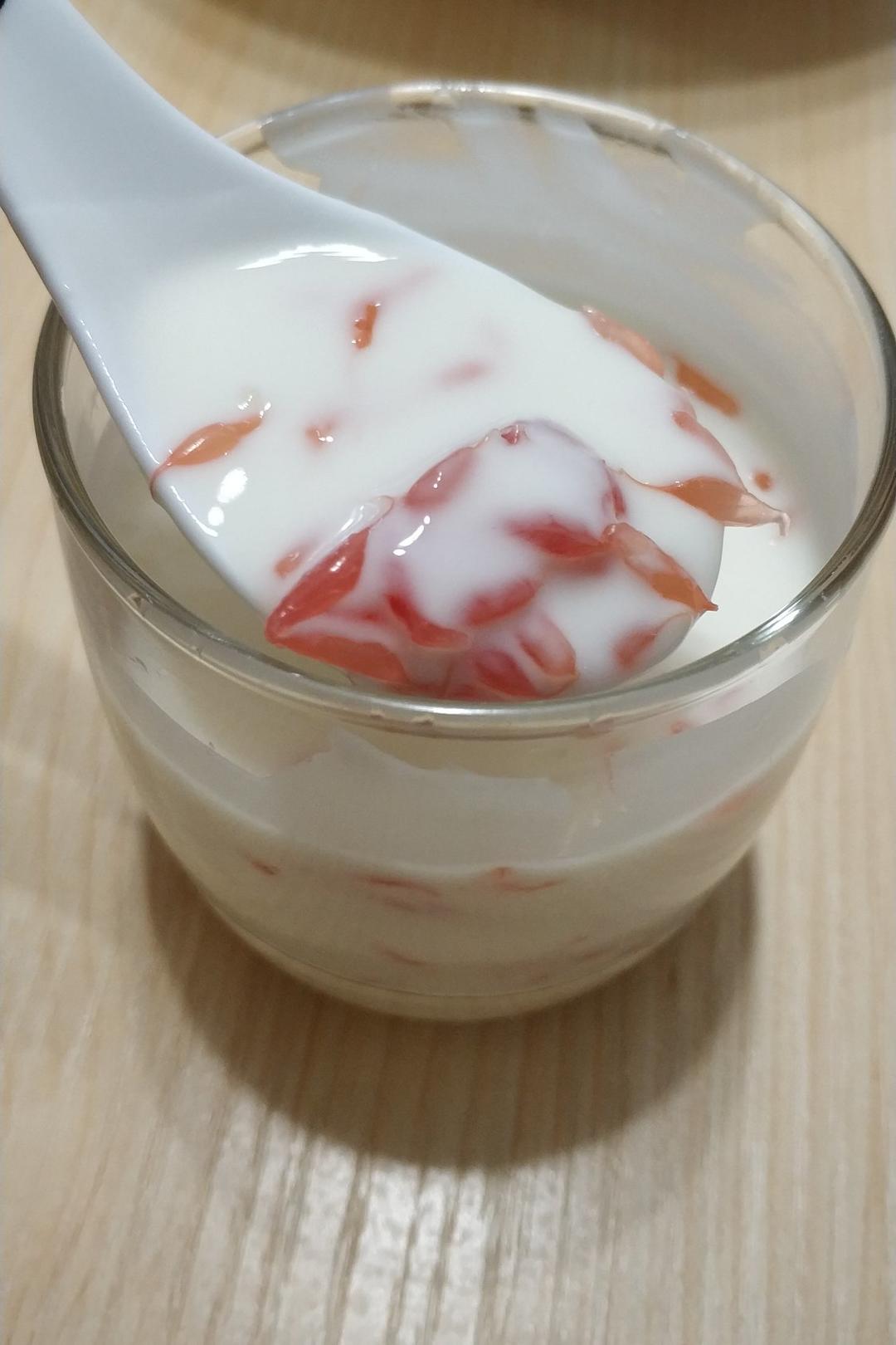 yan儿的花生地做的西柚酸奶