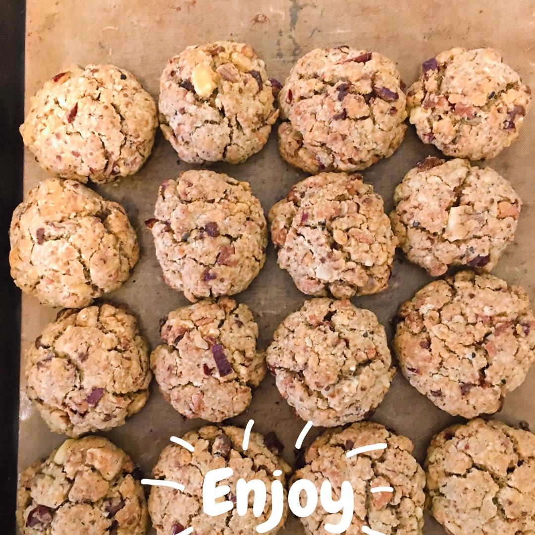 红枣红糖核桃饼干