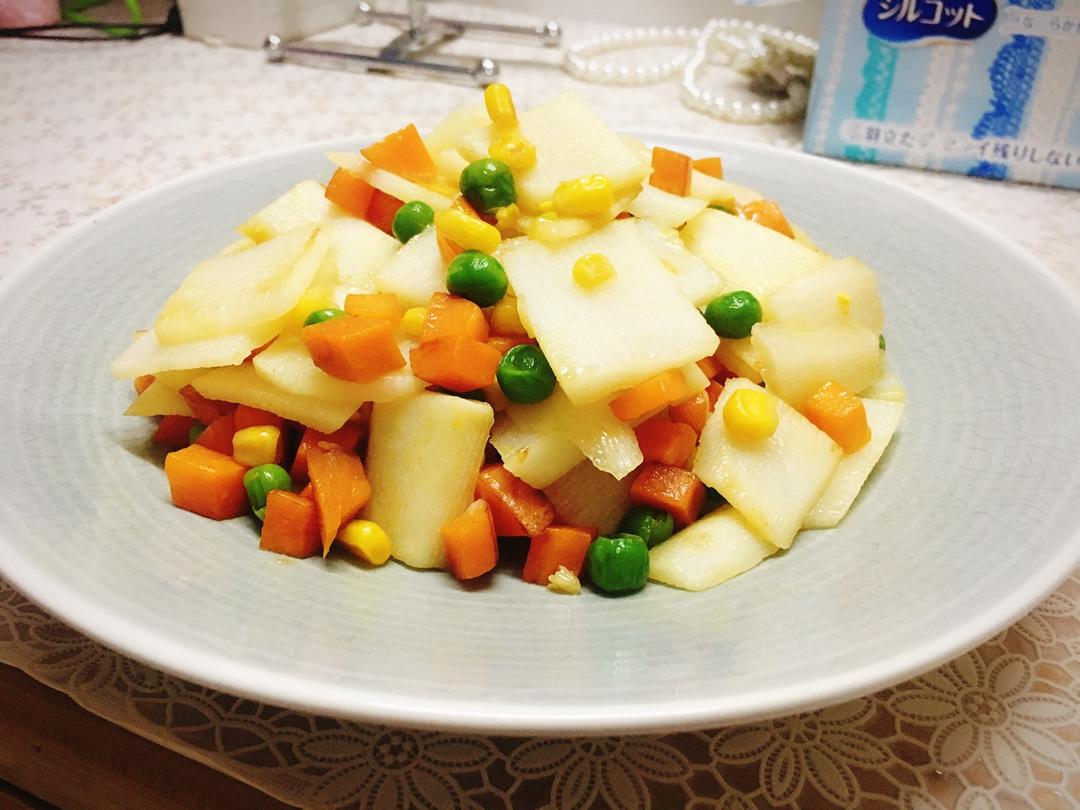 老丁的私房菜-清炒山药