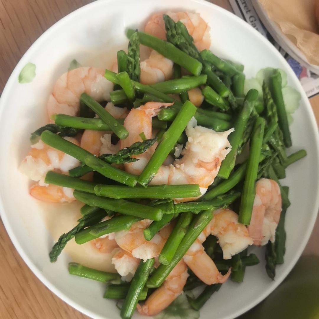芦笋炒虾仁