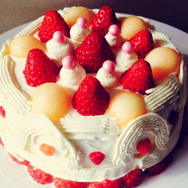 鲜奶油草莓蛋糕