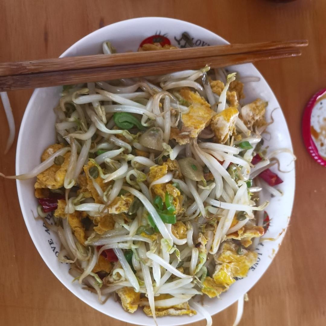豆芽炒鸡蛋