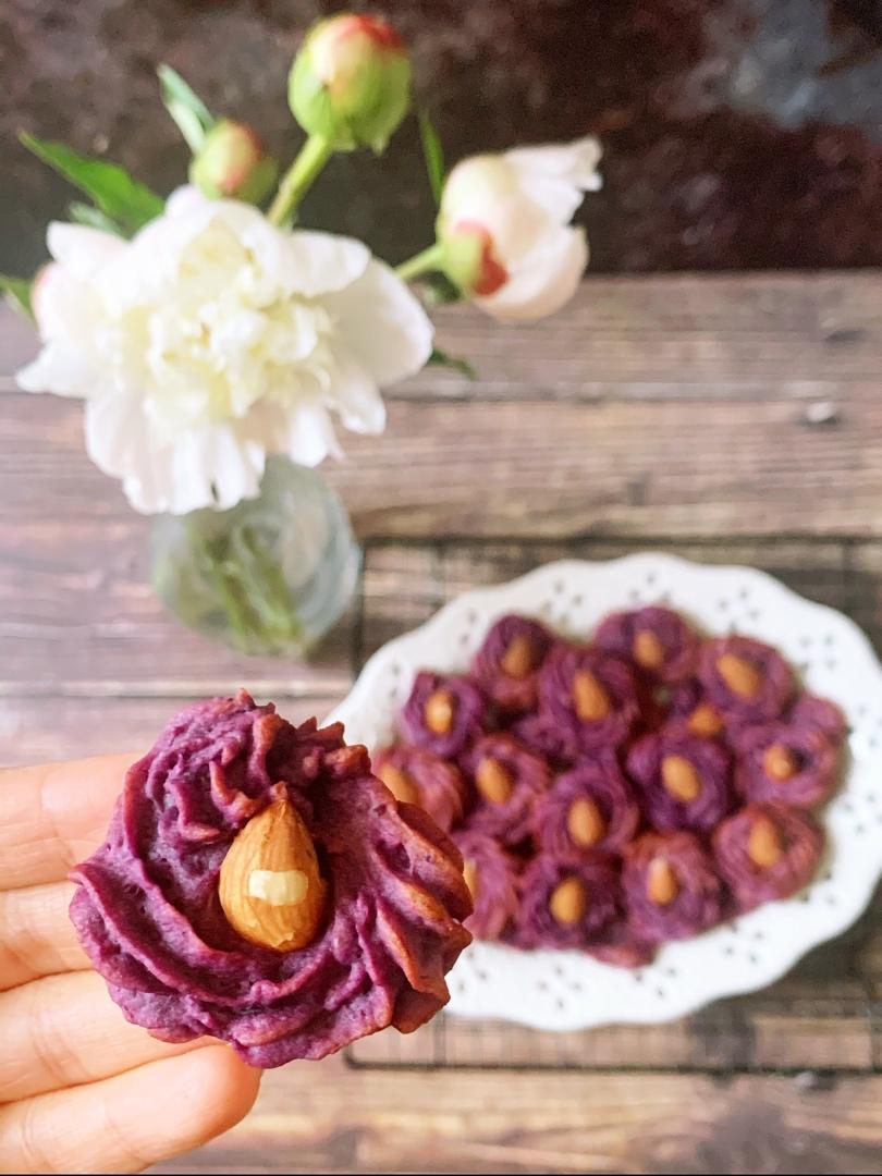 紫薯芋泥巴坦木牛奶软曲奇无黄油新手无压力超级简单健康