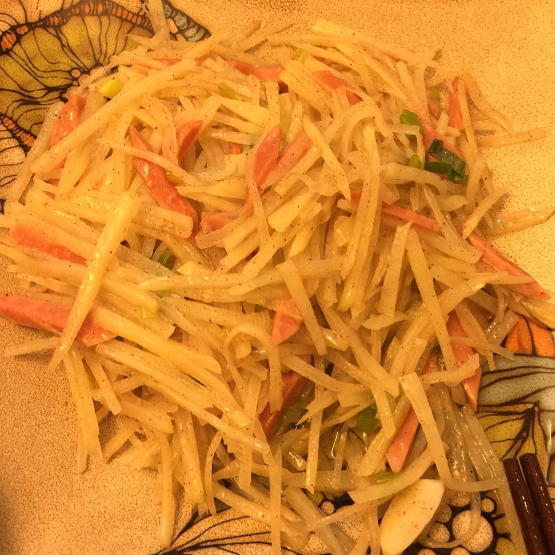 火腿炒土豆丝