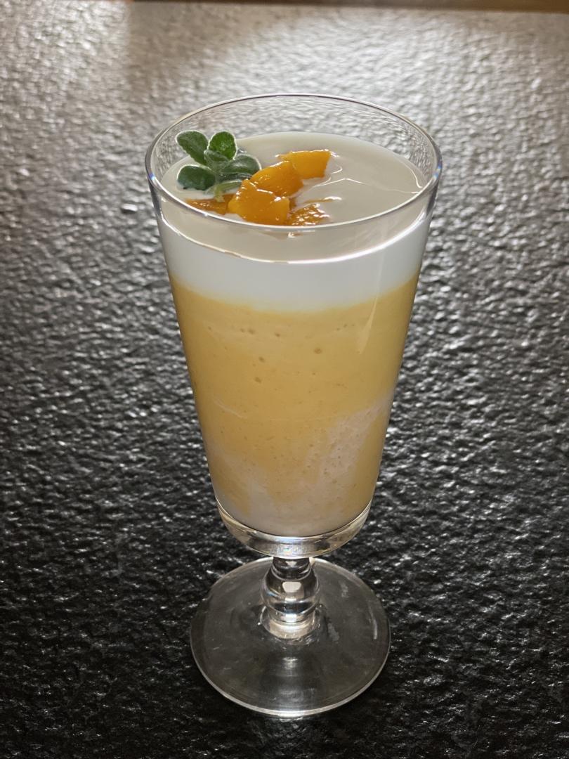 零难度芒果酸奶杯（不用吉利丁不加糖）