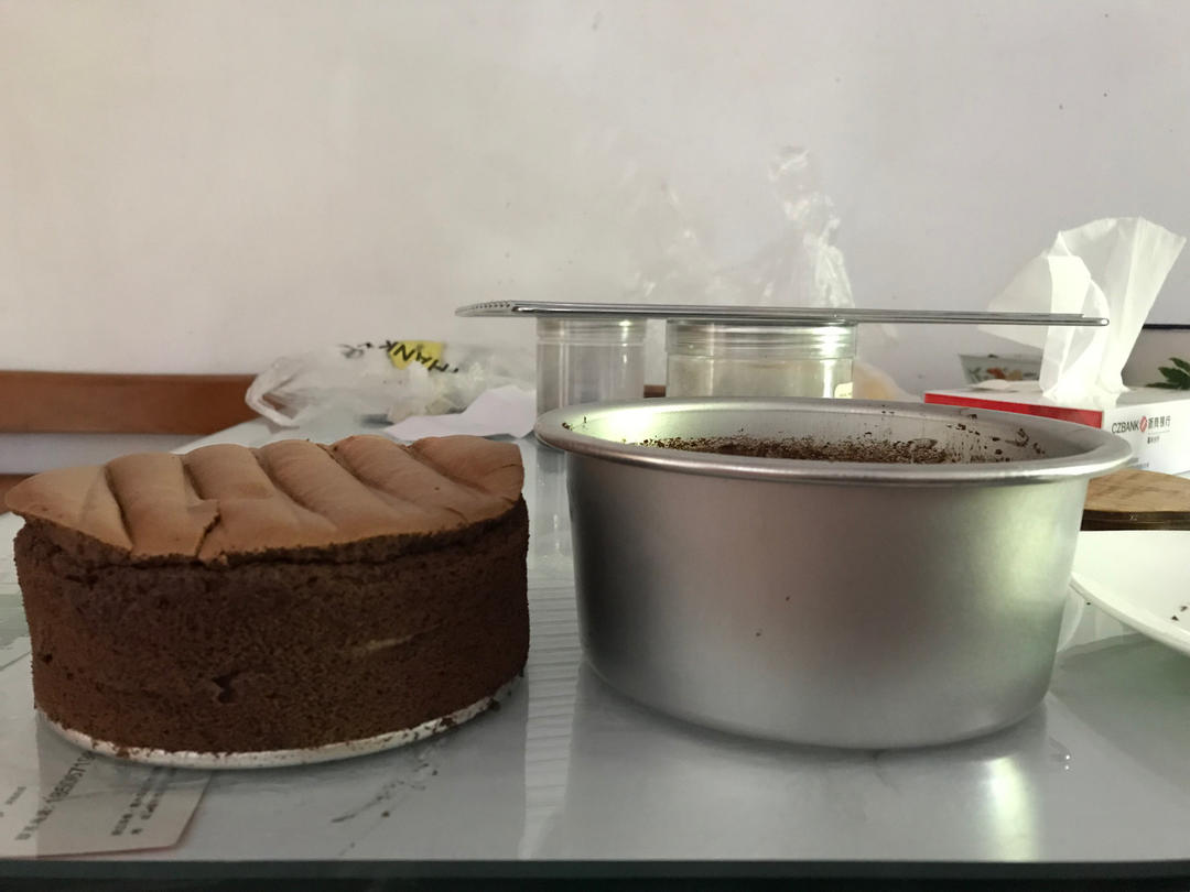 六寸可可戚风蛋糕