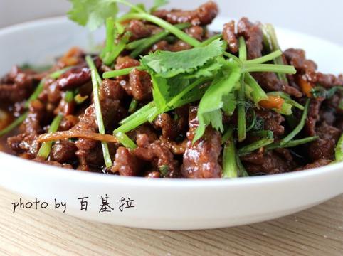 香菜牛肉（老北京的烤肉）