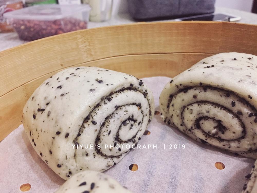 奶香黑芝麻馒头（一次性发酵）