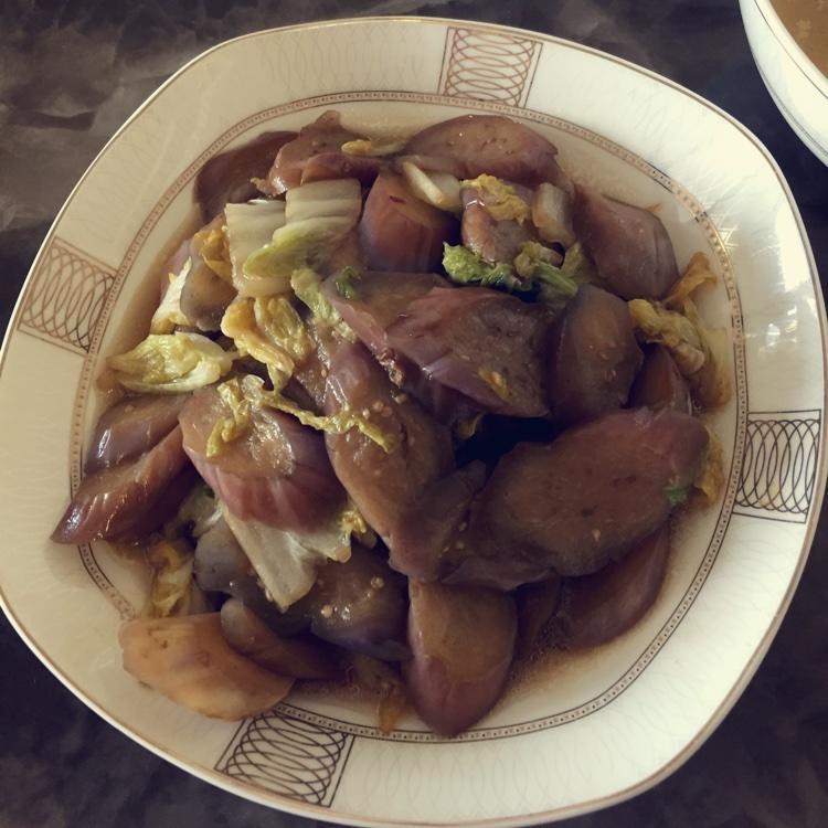 茄子炒白菜的做法