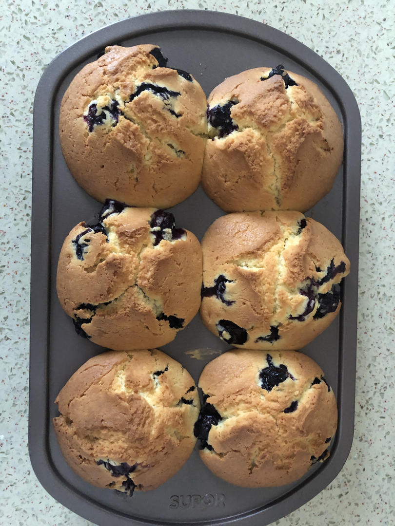 超简单【爆浆蓝莓玛芬蛋糕】