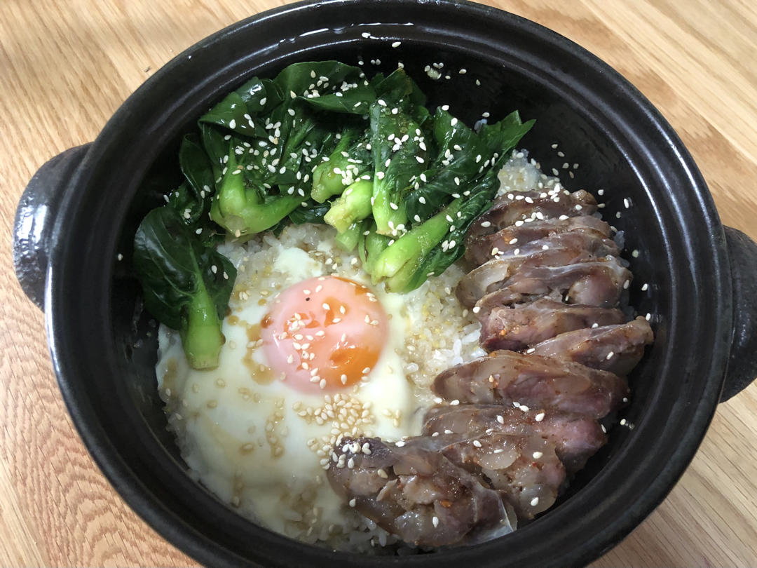 香喷喷的🍲腊肠煲仔饭（砂锅版）超简单神速