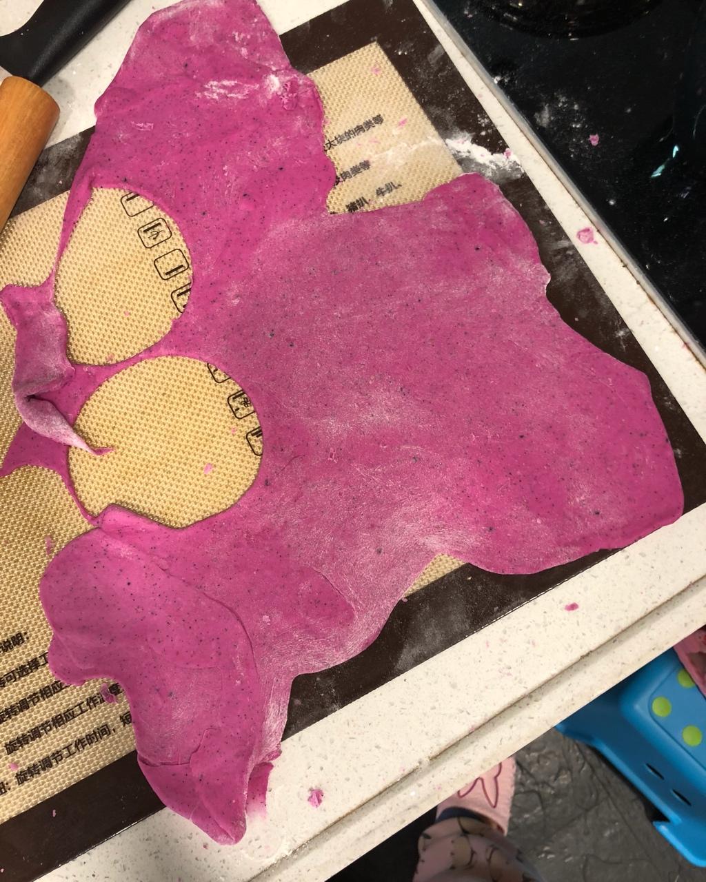 火龙果玫瑰馒头