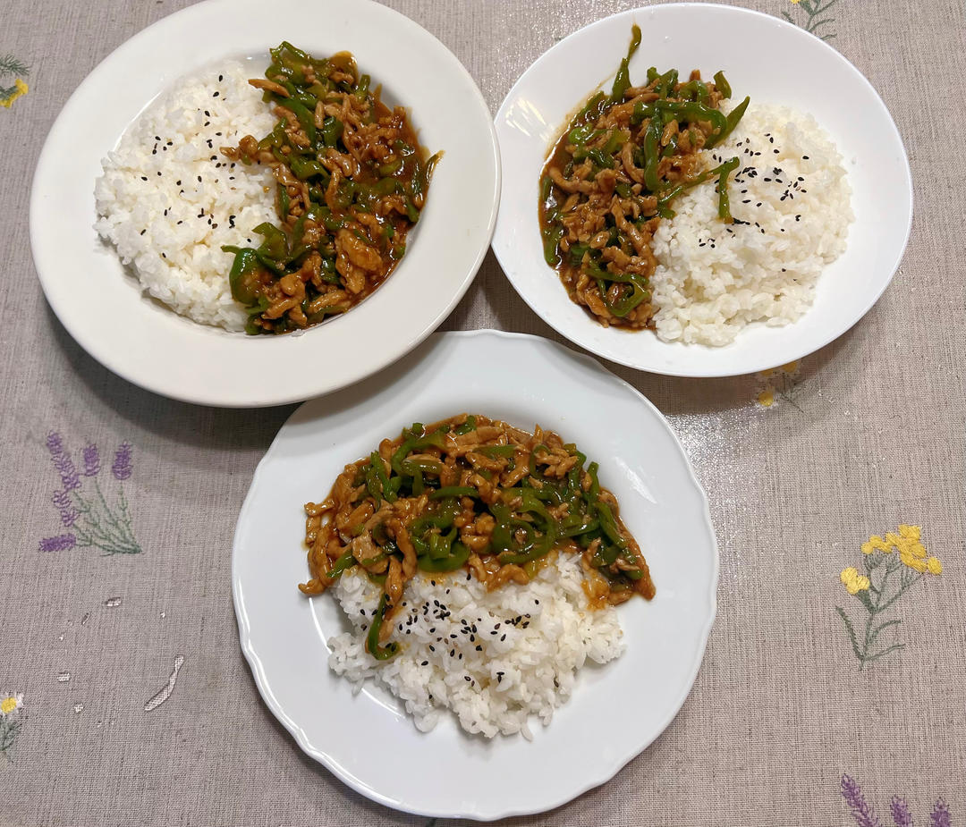 ‼️好吃到舔盘的青椒肉丝盖浇饭