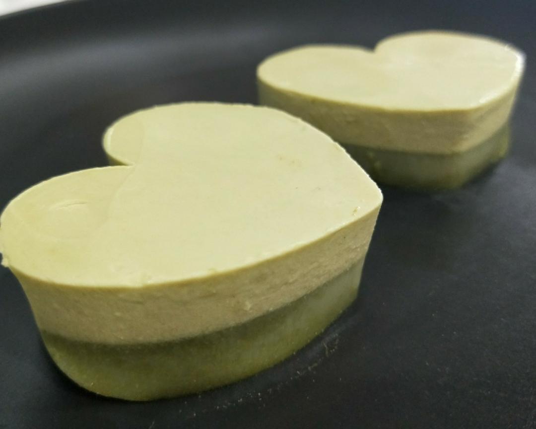 香浓抹茶布丁(自然渐变色)