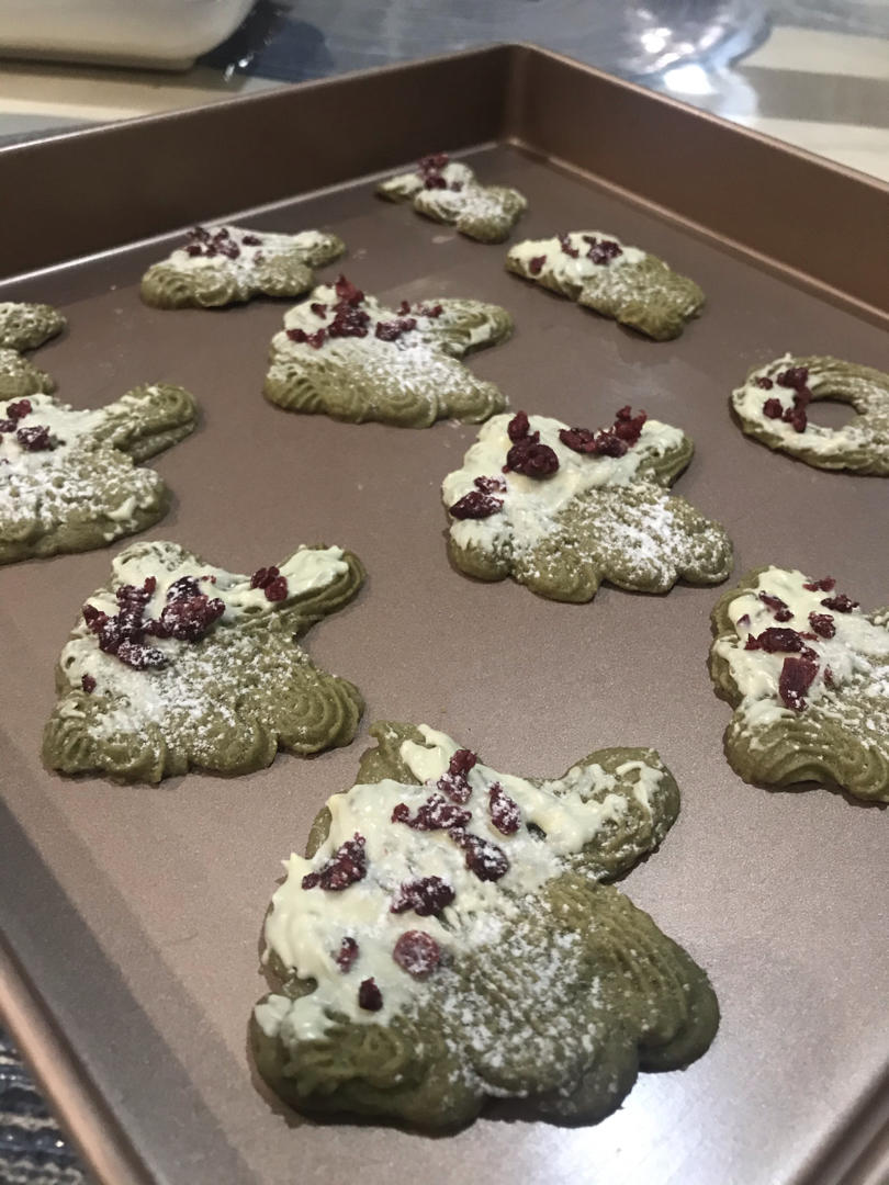 sabrina114做的圣诞曲奇饼干圣诞花环与圣诞树