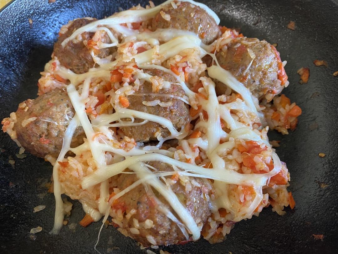 意式番茄烧汁肉丸焗饭