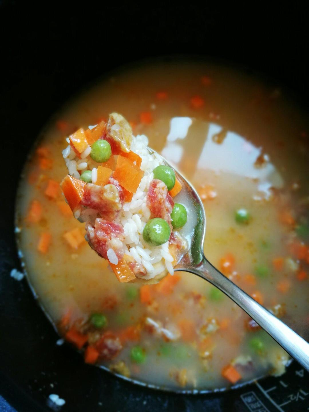 腊肉蛋黄米饭🍚的做法