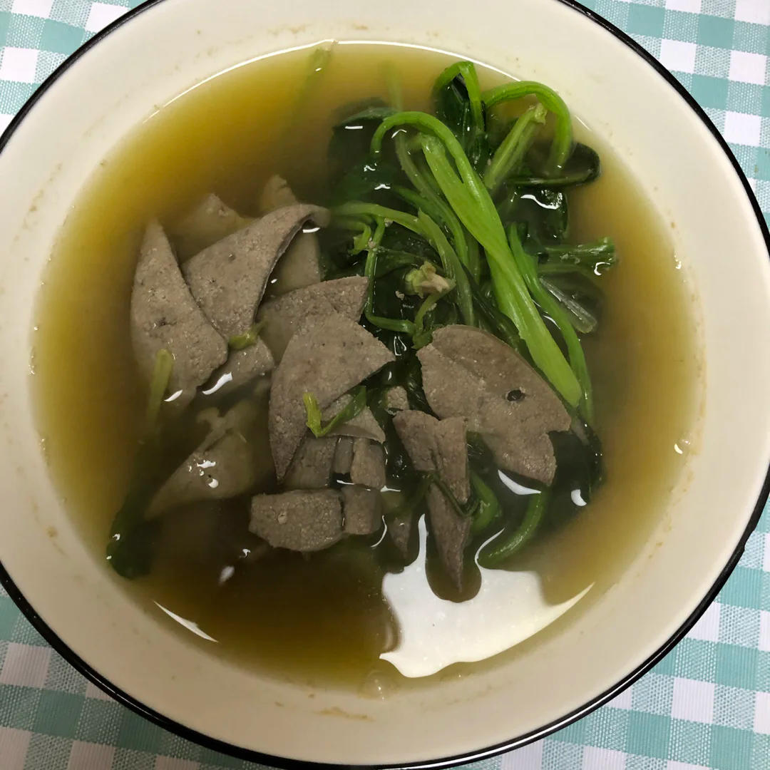 猪肝菠菜汤
