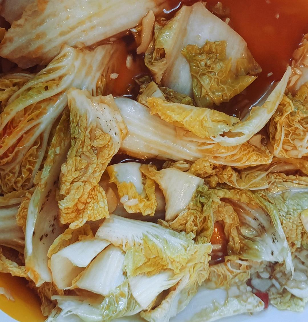【不开火】微波炉酸辣娃娃菜的做法