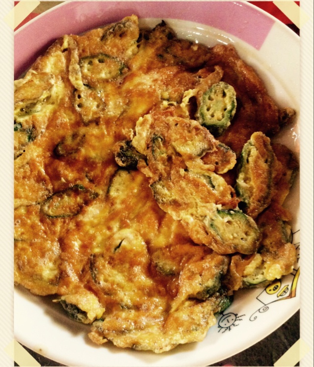 秋葵鸡蛋饼