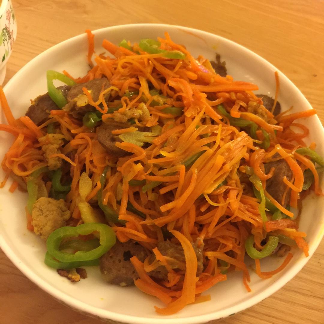 清炒胡萝卜丝