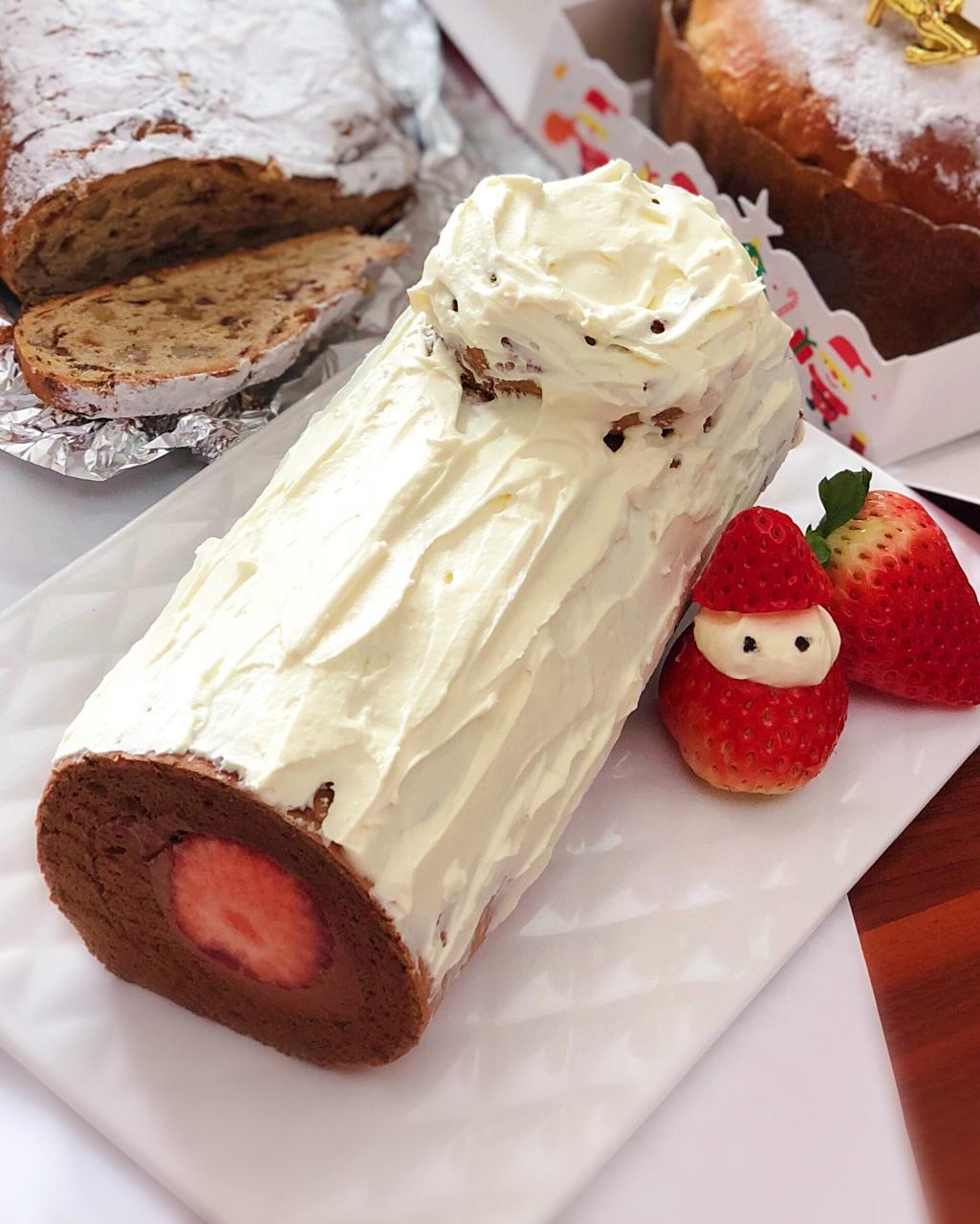 超好吃的圣诞节树干蛋糕叫树桩蛋糕也可哈