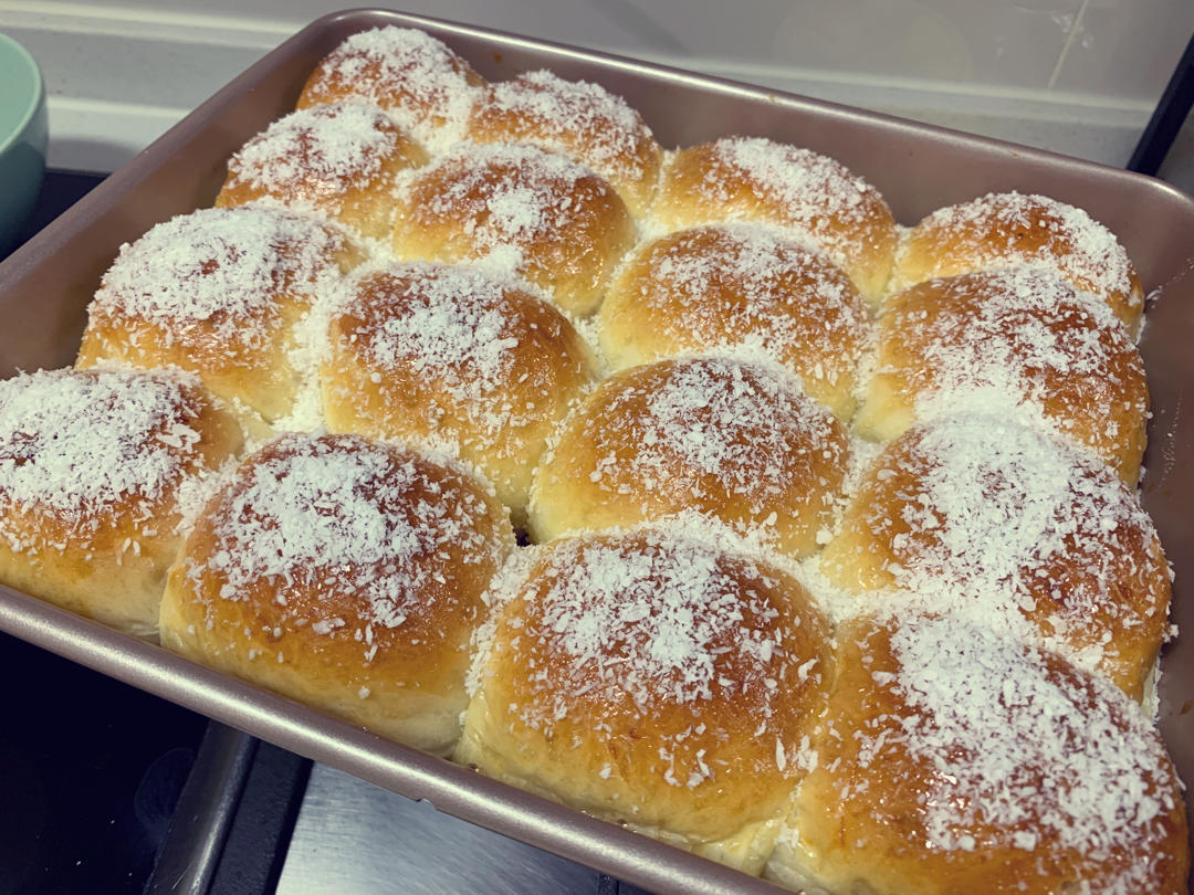 快手椰蓉小餐包㊙️一次发酵，柔软好吃