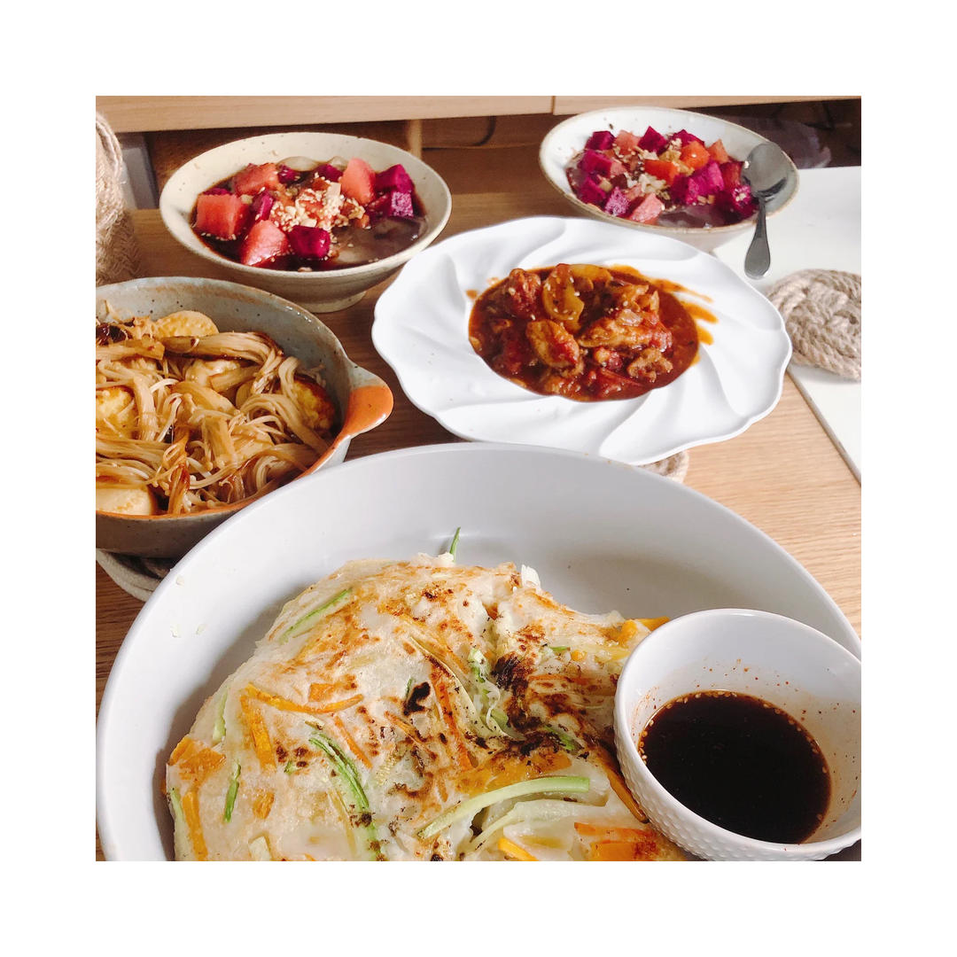韩式蔬菜饼vegetable pancake