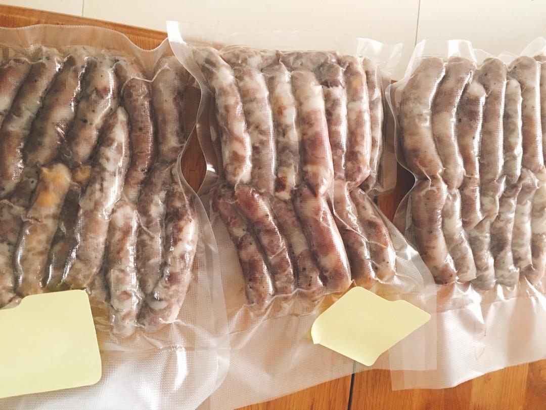 自制黑椒风味脆皮肠--多图详解手工灌肠