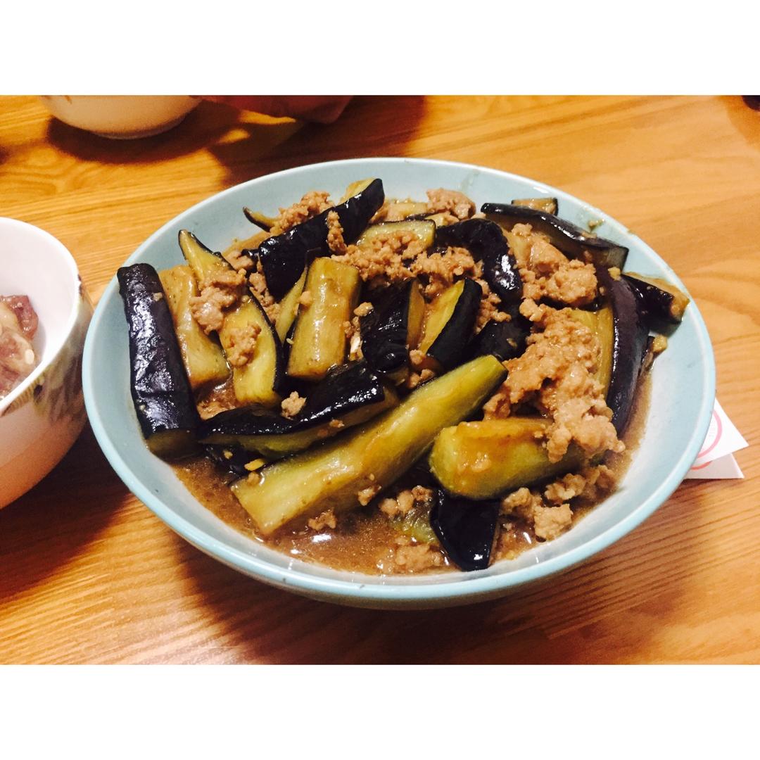 红烧肉沫茄子