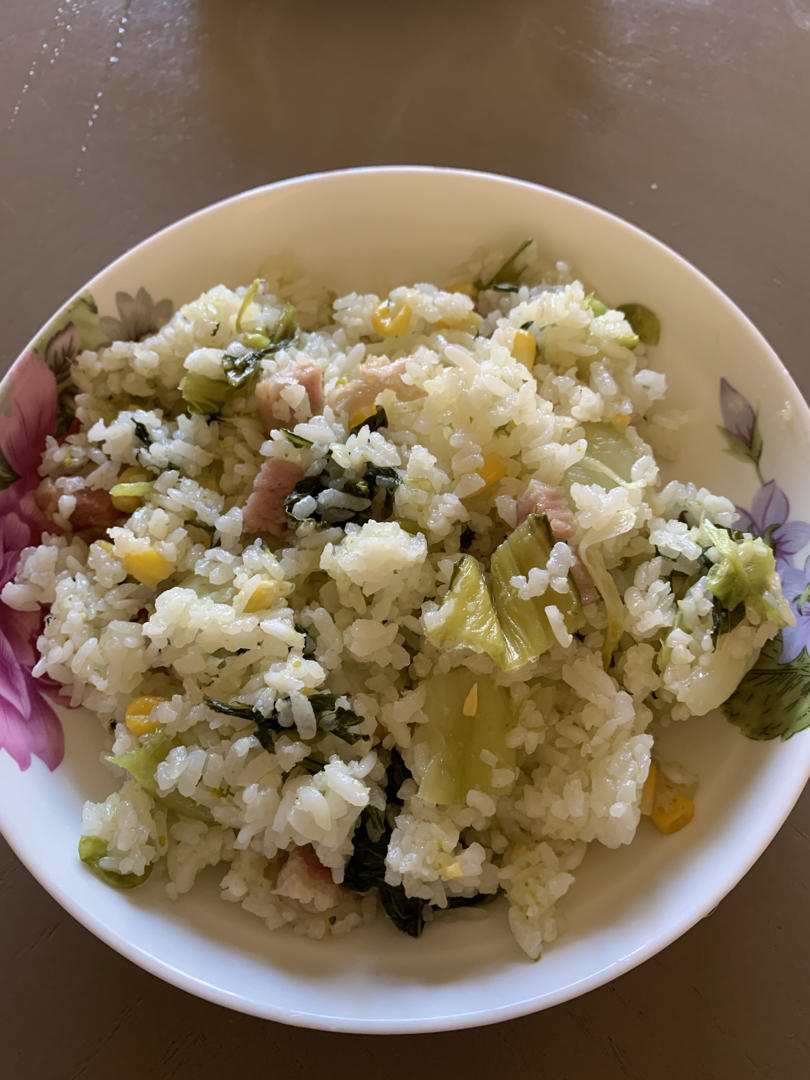 最简便的咸肉菜饭(电饭锅做)