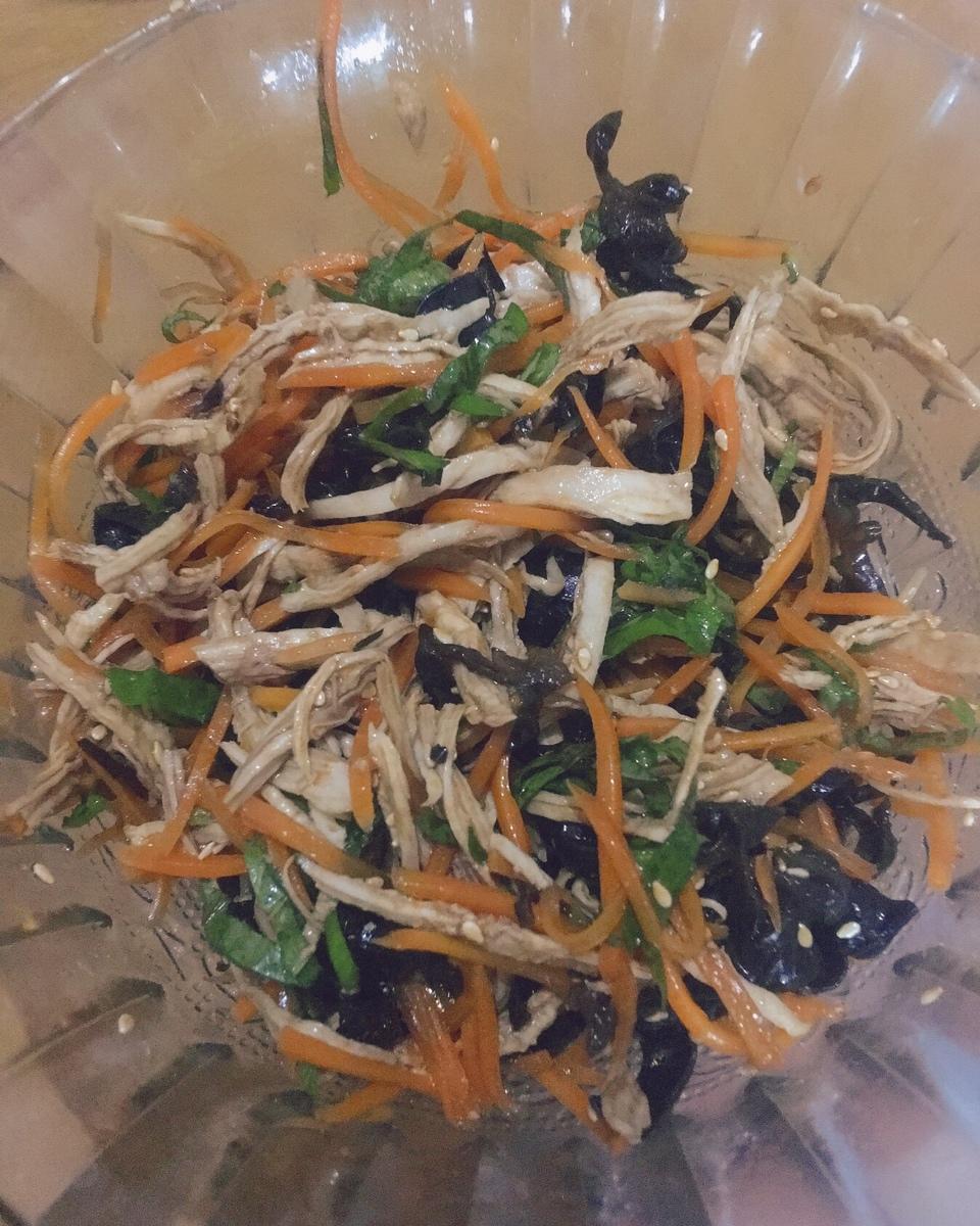 减脂健身｜凉拌手撕鸡丝（香辣&麻油版）