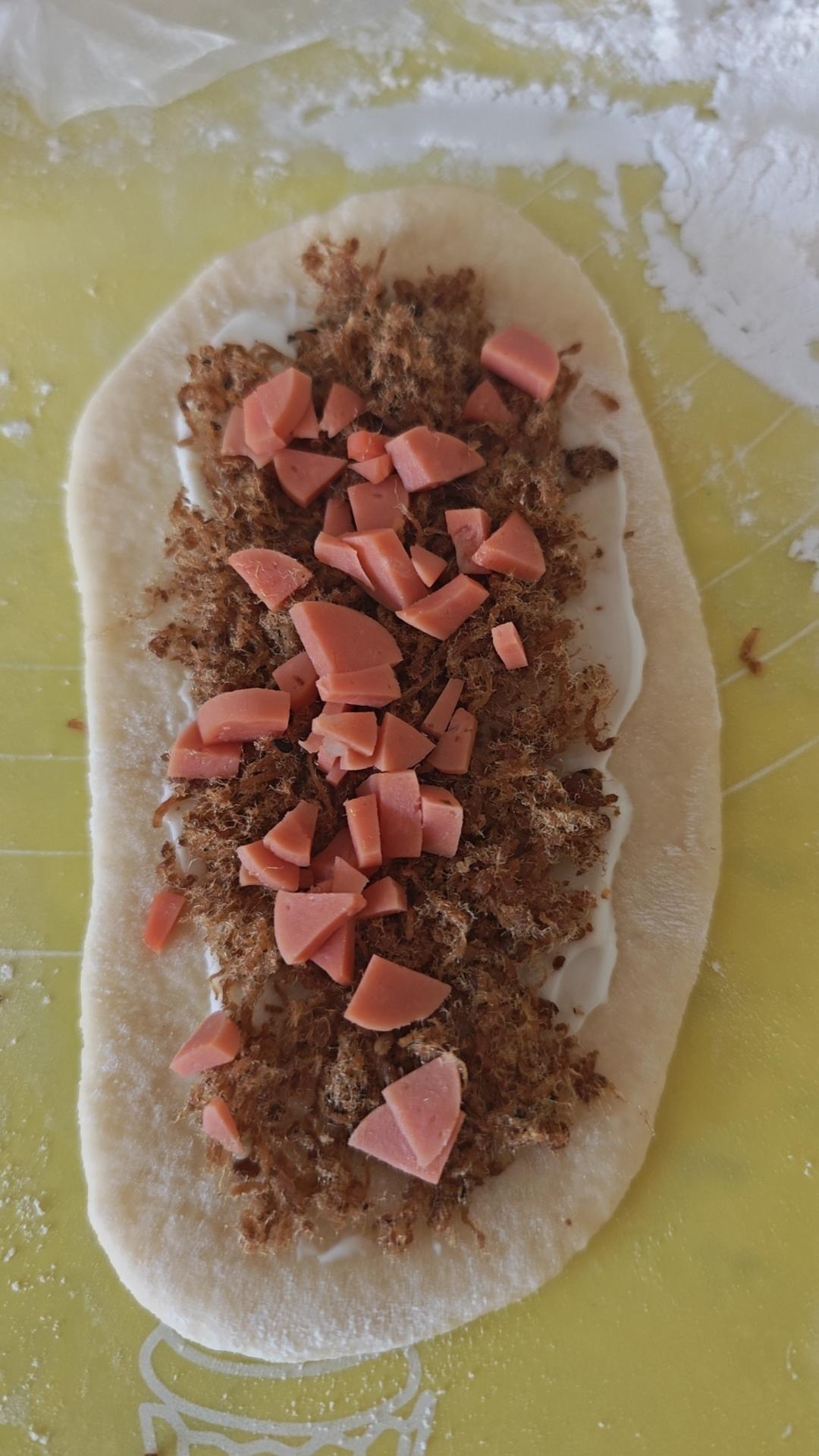 香葱火腿肉松面包