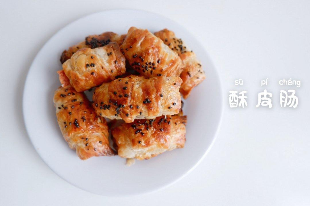 香肠酥皮卷：手抓饼皮还能这样吃，不用和面快速搞定早餐