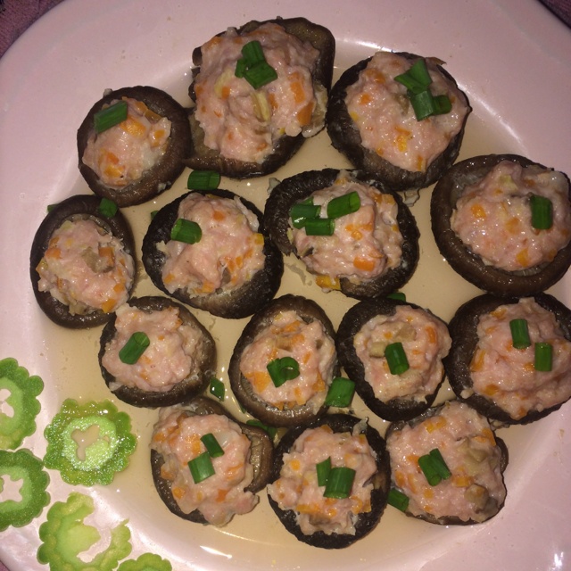 豆腐肉末酿香菇