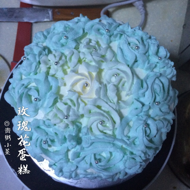 渐变玫瑰蛋糕——给自己的生日蛋糕
