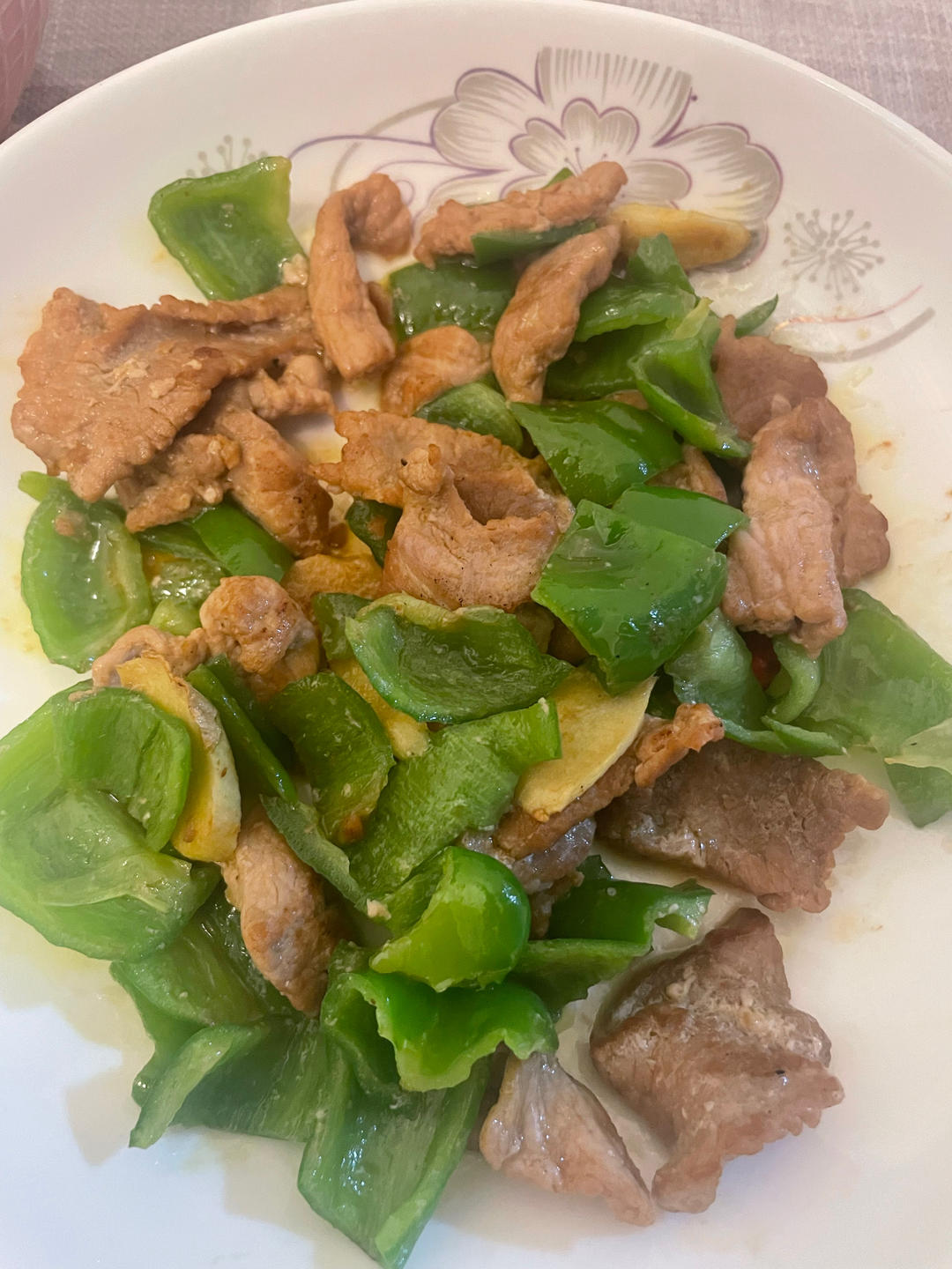 青椒炒肉片