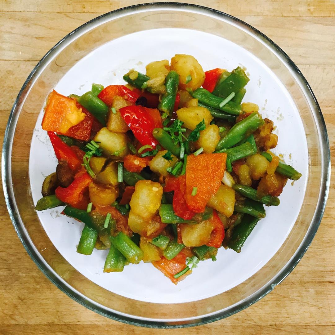 土豆炖豆角