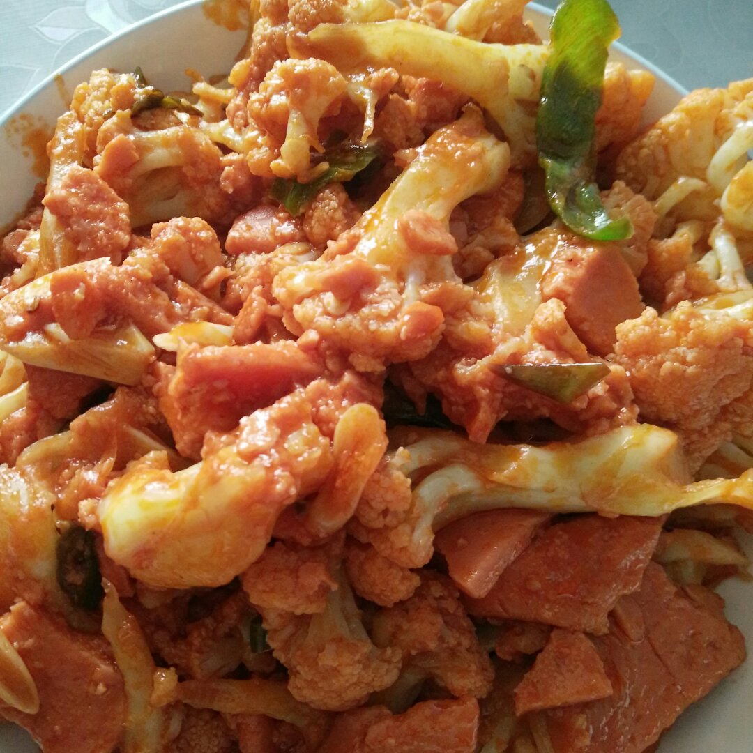 西红柿炒菜花
